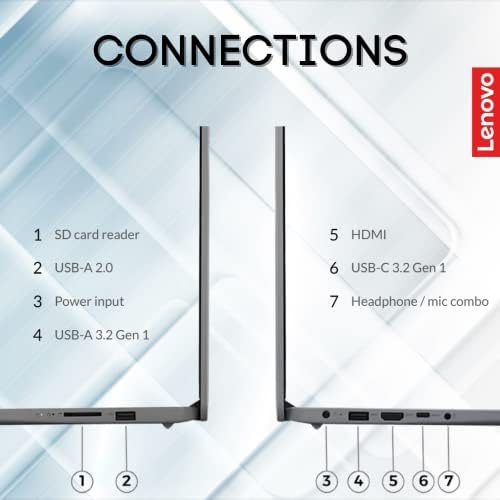 Lenovo IdeaPad, 20GB RAM, 1TB SSD, AMD Dual-core Processor, 15.6 Inch HD Anti-Glare Display, Long Battery Life Up to 9.5Hr, HDMI, SD Card Reader, Windows 11, 1 Year Microsoft 365 - Image 6