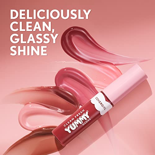 COVERGIRL Clean Fresh Yummy Gloss Daylight Collection Lip Gloss, Hydrating, Glossy Shine, Vegan Formula, Sunshine Rays 20, 0.33oz - Image 6