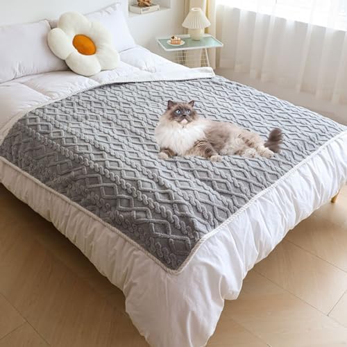 Waterproof Dog Blanket, Pet Throw Blanket for Large Dogs, Cats, Reversible Couch Cover Knurling Pattern Protector, Machine Washable - Image 5