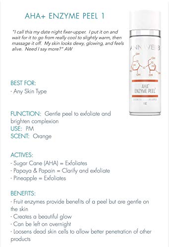 AHA Enzyme Mask/Peel - All Natural, Gentle Fruit Enzyme Peel to Brighten Complexion and Exfoliate Skin - Packed full of Fruit Enzymes - Leaves your skin with a Natural Glow. (1oz) - Image 2