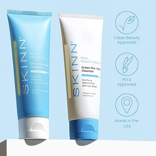 Day & Night Face Wash for Women & Men - Refreshing Green Tea & Mint Infusion, Nourishing Olive & Enzyme Formula - Complete AM/PM Cleanser Set for Hydrated - Image 6