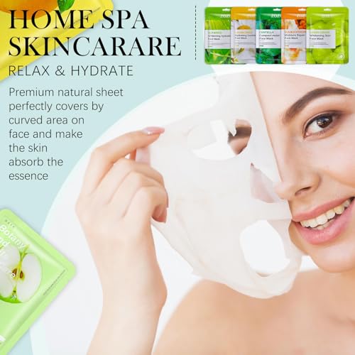 80 Pcs Combo Essence Face Masks Skincare Hydraiting Facial Mask Moisturizing Self Care Sheet Mask for Women Girls Home Spa Skin Care - Image 5