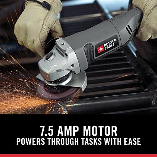 PORTER-CABLE Angle Grinder Tool, 4-1/2-Inch, 7.5-Amp (PC750AG), Grey,black - Image 3