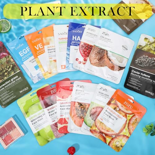 80 Pcs Combo Essence Face Masks Skincare Hydraiting Facial Mask Moisturizing Self Care Sheet Mask for Women Girls Home Spa Skin Care - Image 3