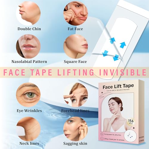 Yviso 156PCS Face Lift Tape, Face Lift Tape Invisible, Face Tape Lifting Invisible, Face Tape Instantly Lifts Sagging Skin Around The Face, Hides The Double Chin and Creates A v-Shaped Face - Image 4