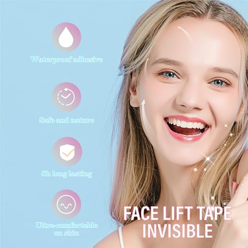 Yviso 156PCS Face Lift Tape, Face Lift Tape Invisible, Face Tape Lifting Invisible, Face Tape Instantly Lifts Sagging Skin Around The Face, Hides The Double Chin and Creates A v-Shaped Face - Image 3
