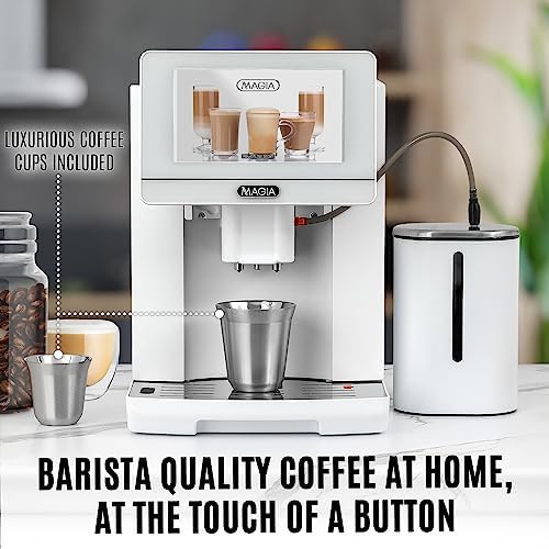 Zulay Kitchen Magia Super Automatic Espresso Machine with Grinder - Espresso Maker with Milk Frother & Insulated Milk Container- Cappuccino & Latte Machine - Touch Screen, 19 Recipes, 10 Profiles - Image 8