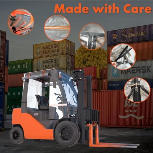Forklift Cover,All Weather Protection, Forklift Cover for Rain Up to 6000LB,EVA Transparent&600D Oxford Coated Silver Cloth,Forklift Cover Waterproof,57"L x 47"W x 52"H - Image 5