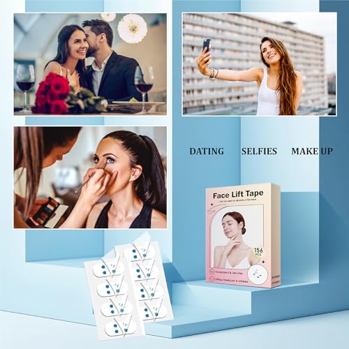 Yviso 156PCS Face Lift Tape, Face Lift Tape Invisible, Face Tape Lifting Invisible, Face Tape Instantly Lifts Sagging Skin Around The Face, Hides The Double Chin and Creates A v-Shaped Face - Image 9