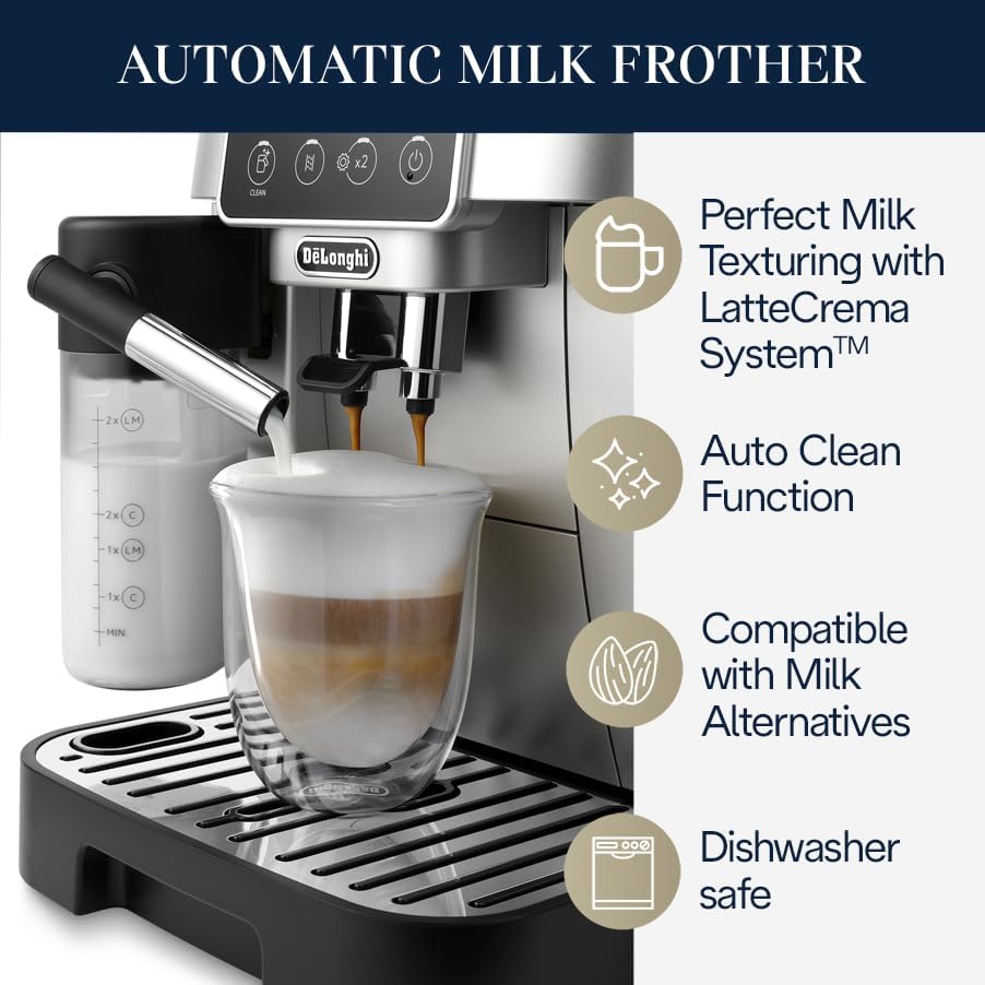 De'Longhi Magnifica Start Fully Automatic Espresso Machine with Automatic Milk Frother, Silver - Image 5