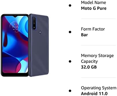 Moto G Pure | 2021 | 2-Day battery | Unlocked | Made for US by Motorola | 3/32GB | 13MP Camera | Deep Indigo (Renewed) - Image 9