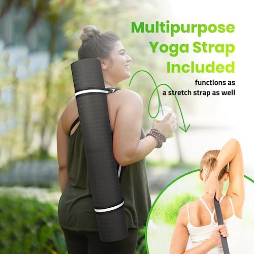 Gogokiwi Extra Wide Yoga Mat for Men Women (72"L x 36"W x 1/4" Thick) Non Slip Fitness & Exercise Mat with Alignment Marks for Yoga, Pilates, Floor Workouts - Image 7