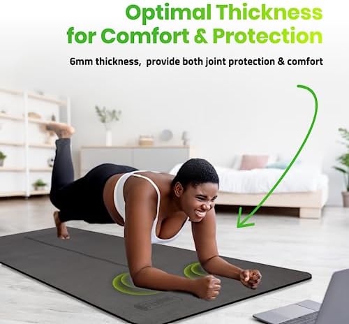 Gogokiwi Extra Wide Yoga Mat for Men Women (72"L x 36"W x 1/4" Thick) Non Slip Fitness & Exercise Mat with Alignment Marks for Yoga, Pilates, Floor Workouts - Image 6