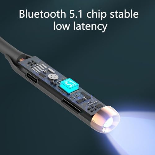 Generic Wireless Hanging Bluetooth Headset with Flashlight, Earphones Wireless Bluetooth for Gaming Sports Ultra Long Heavy Bass Noise Reduction Hanging, Bluetooth Headset My Orders Placed - Image 5
