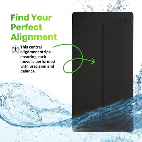 Gogokiwi Extra Wide Yoga Mat for Men Women (72"L x 36"W x 1/4" Thick) Non Slip Fitness & Exercise Mat with Alignment Marks for Yoga, Pilates, Floor Workouts - Image 4
