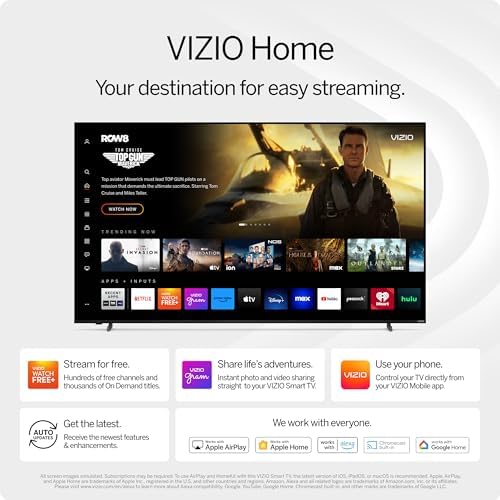 VIZIO 43-inch 4K UHD LED Smart TV w/Dolby Vision HDR, DTS Virtual: X, Alexa Compatibility, Chromecast Built-in, Bluetooth Headphone Capable (V4K43M-08) (Renewed) - Image 5