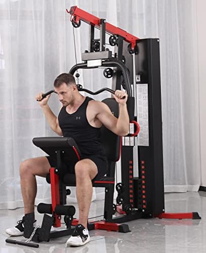 Signature Fitness Multifunctional Home Gym System Workout Station with Leg Extension and Preacher Curl, 122.5LB Weight Stack, Multiple Options, Multiple Packages - Image 5